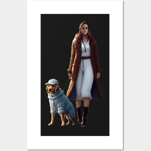 Celebrating International Women's Day with a Golden Retriever Posters and Art